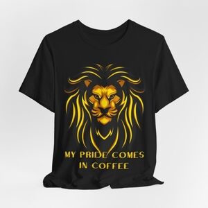 Lions Pride coffee t-shirt.